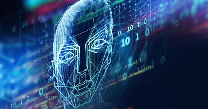 Digital representation of a human face.